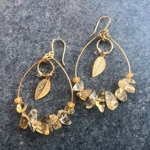 Hand crafted citrine earrings